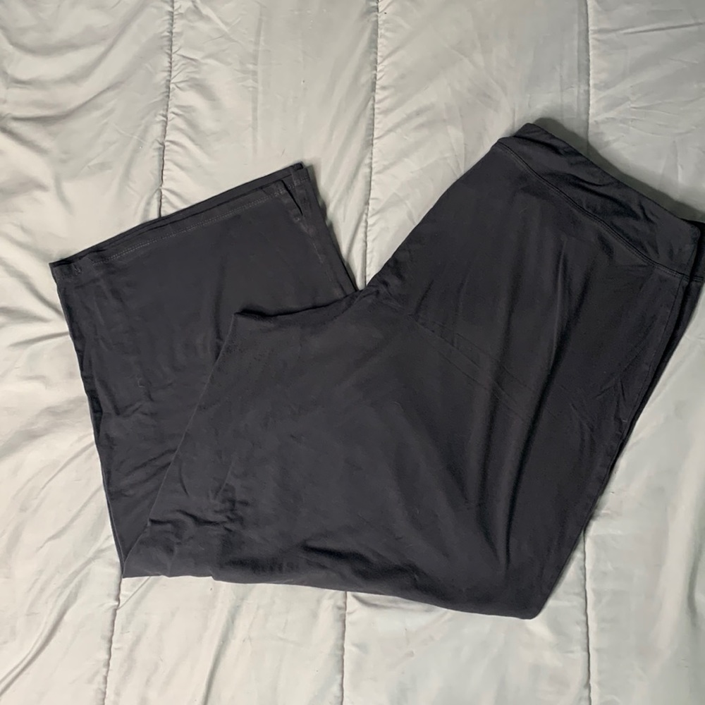 Plus size full leg crop pants